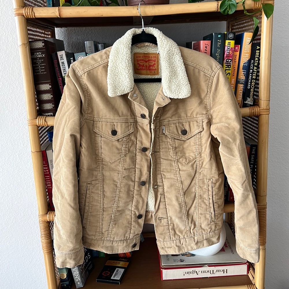 Levi's Men's Sherpa Lined Corduroy Trucker Jacket Size S